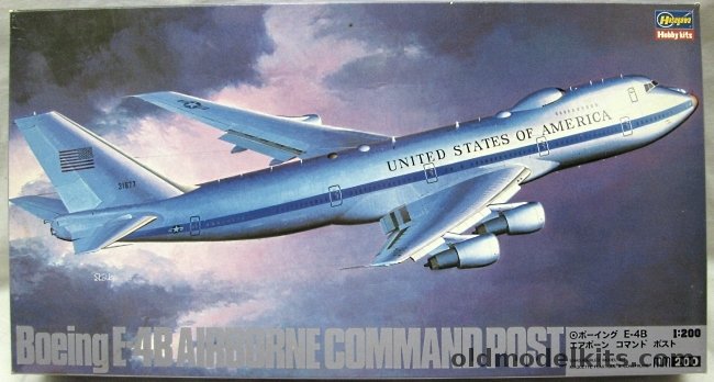 Hasegawa 1/200 Boeing E-4B Airborne Command Post - (747), MM21 plastic model kit